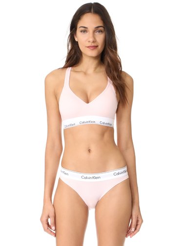 Calvin Klein světle růžová podprsenka Lightly Lined Bralette LIFT