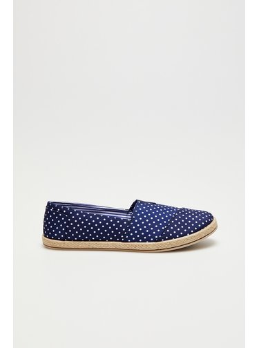 Moodo modré espadrilky s puntíky
