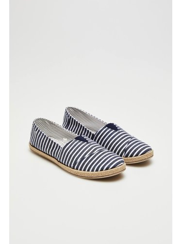 Moodo pruhované espadrilky s jutou