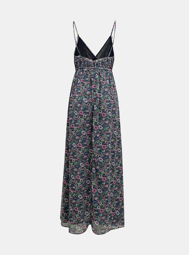 Tmavě modré květované maxišaty Pepe Jeans