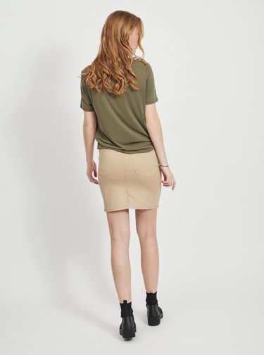 Kaki basic tričko .OBJECT Annie