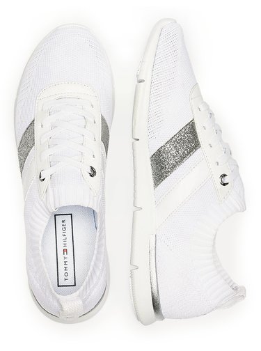Tommy Hilfiger bílé ponožkové tenisky Feminine Lightweight Sneaker White