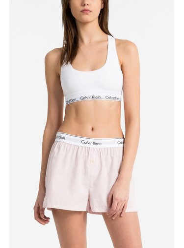 Calvin Klein dámské růžové domácí trenýrky Sleep Short