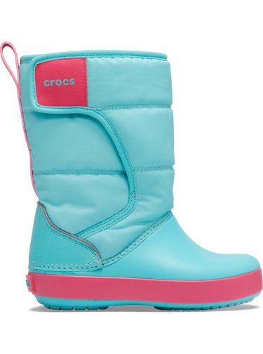 Crocs tyrkysové dívčí sněhule LodgePoint Snow Boot K Ice Blue/Pool