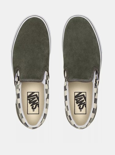Kaki semišové slip on VANS