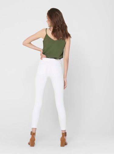 Bílé skinny džíny ONLY Carmen