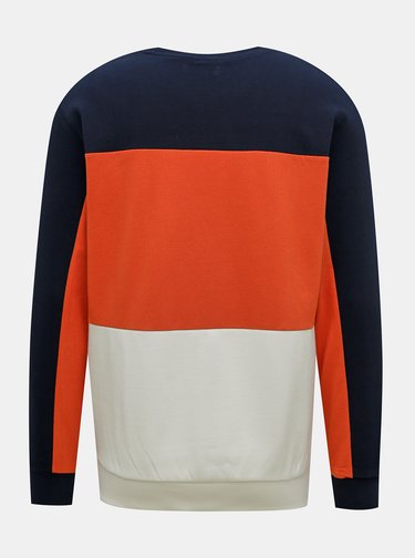 Bielo-oranžová mikina Jack & Jones Pro