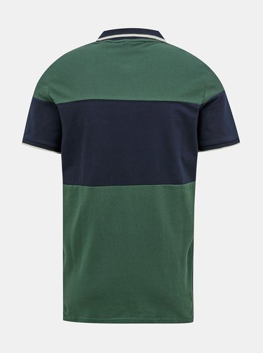 Modro-zelené polo tričko Jack & Jones Pro