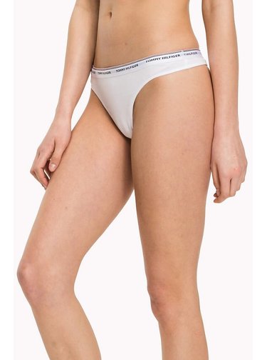Tommy Hilfiger bílý 3 pack tang 3P Thong Basic