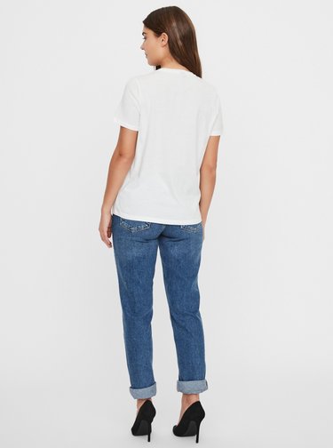 Biele tričko VERO MODA Francis