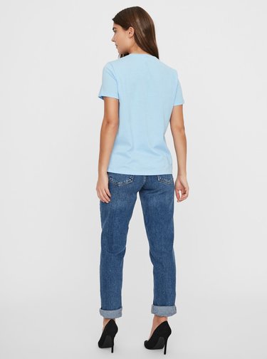 Modré tričko VERO MODA Francis