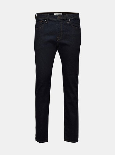 Tmavomodré slim fit rifle Selected Homme Leon