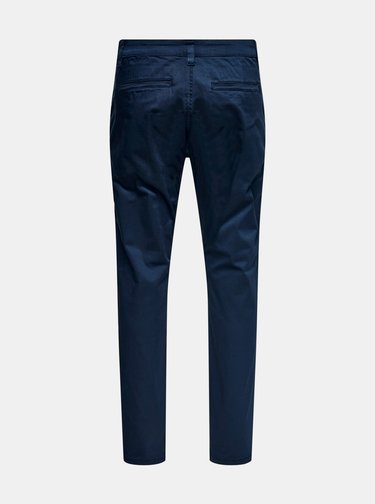 Tmavě modré chino kalhoty ONLY & SONS Will