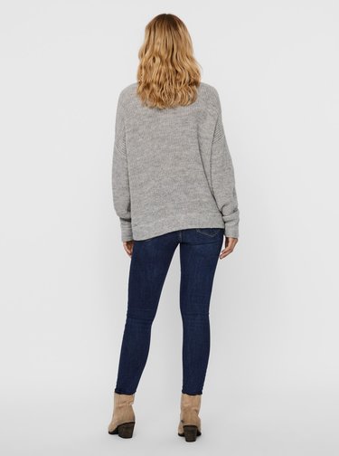 Šedý sveter s prímesou vlny z alpaky VERO MODA Imagine
