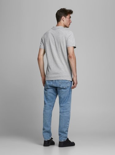 Šedé polo tričko Jack & Jones Hero