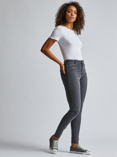 Šedé skinny fit džíny Dorothy Perkins Tall