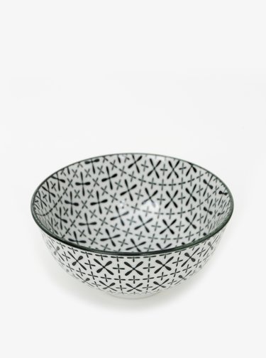 Bílo-zelená vzorovaná porcelánová mísa Dakls 250 ml