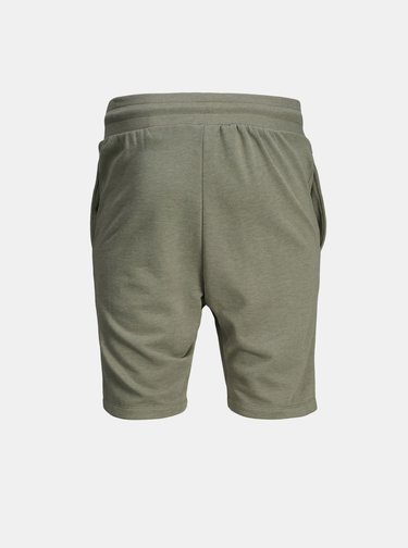 Kaki teplákové kraťasy Jack & Jones