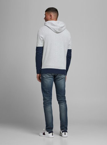 Modro-šedá mikina s kapucou Jack & Jones