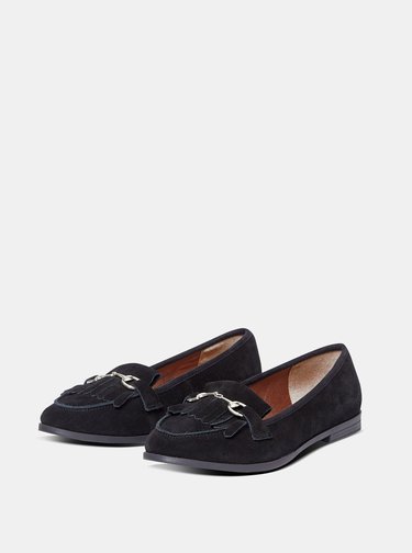 Čierne semišové mokasíny Dorothy Perkins