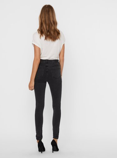 Tmavošedé skinny fit rifle Noisy May Callie