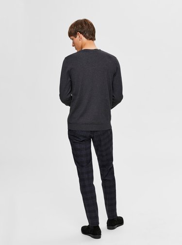 Šedý basic sveter Selected Homme Berg