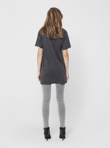 Tmavošedé oversize tričko Jacqueline de Yong Kris