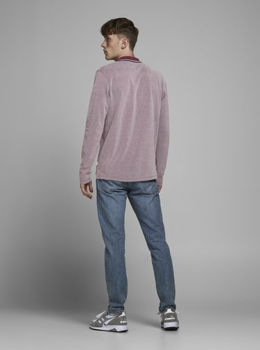Vínová polokošeľa Jack & Jones Bluwin