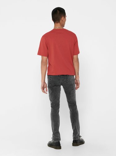 Šedé slim fit rifle ONLY & SONS Loom