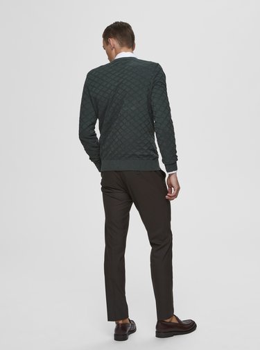 Tmavě zelený svetr Selected Homme Diamond