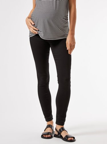 Černé těhotenské skinny fit džíny Dorothy Perkins Maternity