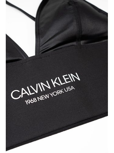 Calvin Klein černý horní díl plavek Longline Triangle RP