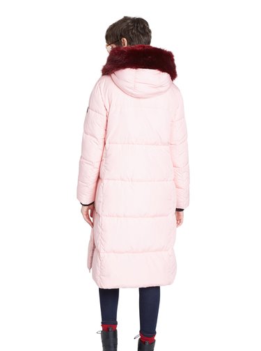 Desigual pudrově růžový kabát Padded Sveta