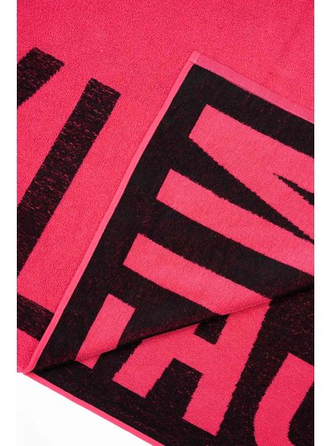 Calvin Klein růžová osuška Towel Pink Glo s logem