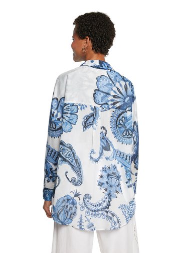 Desigual bílo-modrá košile Cam Inara