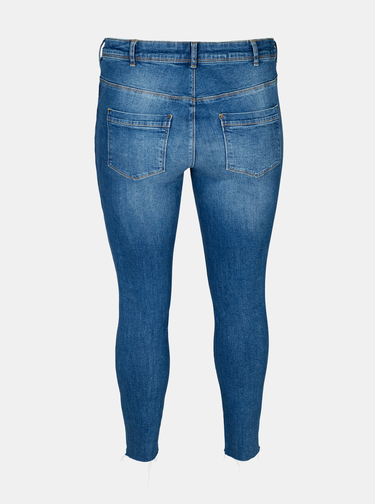 Modré skinny fit džíny Zizzi