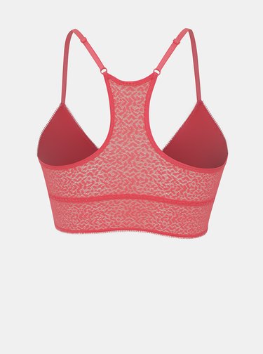 Růžová krajková podprsenka DKNY