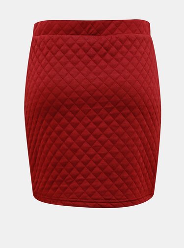 Vínová prošívaná sukně VERO MODA Cayle