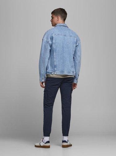 Tmavě modré kalhoty Jack & Jones Paul