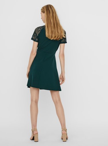 Tmavě zelené šaty VERO MODA Jasmine