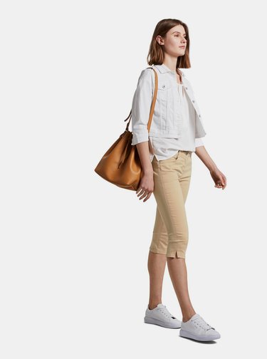 Pantaloni chino pentru femei Tom Tailor - bej
