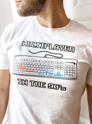 Bílé pánské tričko ZOOT Original Devadesátkový multiplayer