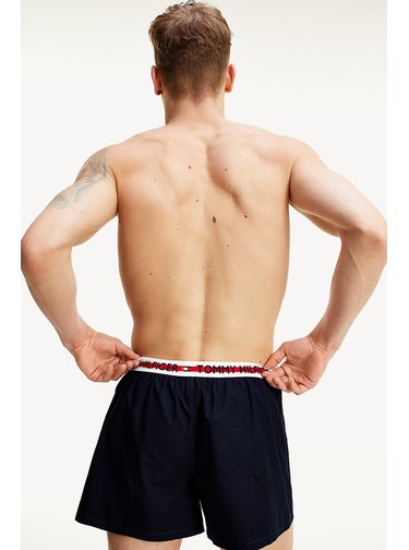 Tommy Hilfiger tmavě modré trenýrky Woven Boxer