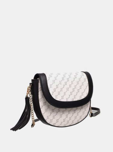 Bílá vzorovaná crossbody kabelka Bessie London