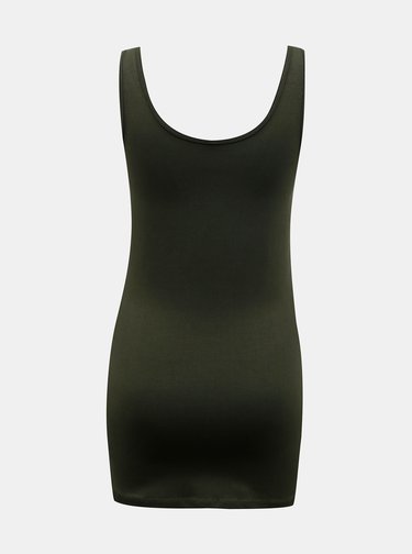 Khaki dlouhé basic tílko ONLY