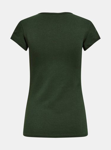 Tmavě zelené basic tričko ONLY