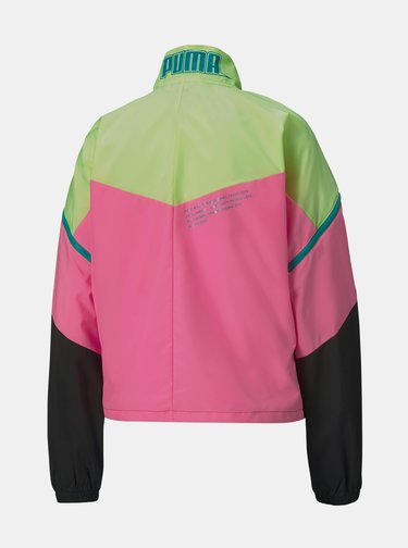 Černo-růžový dámský voděodolný anorak Puma