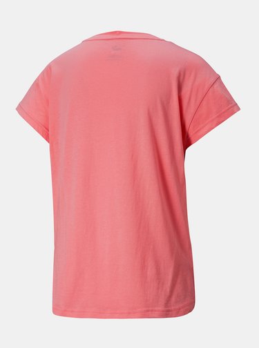 Růžové dámské tričko s potiskem Puma