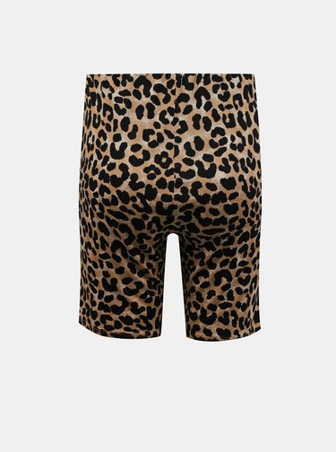 Hnedé krátke legíny s leopardím vzorom Miss Selfridge