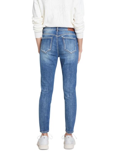 Desigual modré džíny Denim Alba Denim Medium Wash